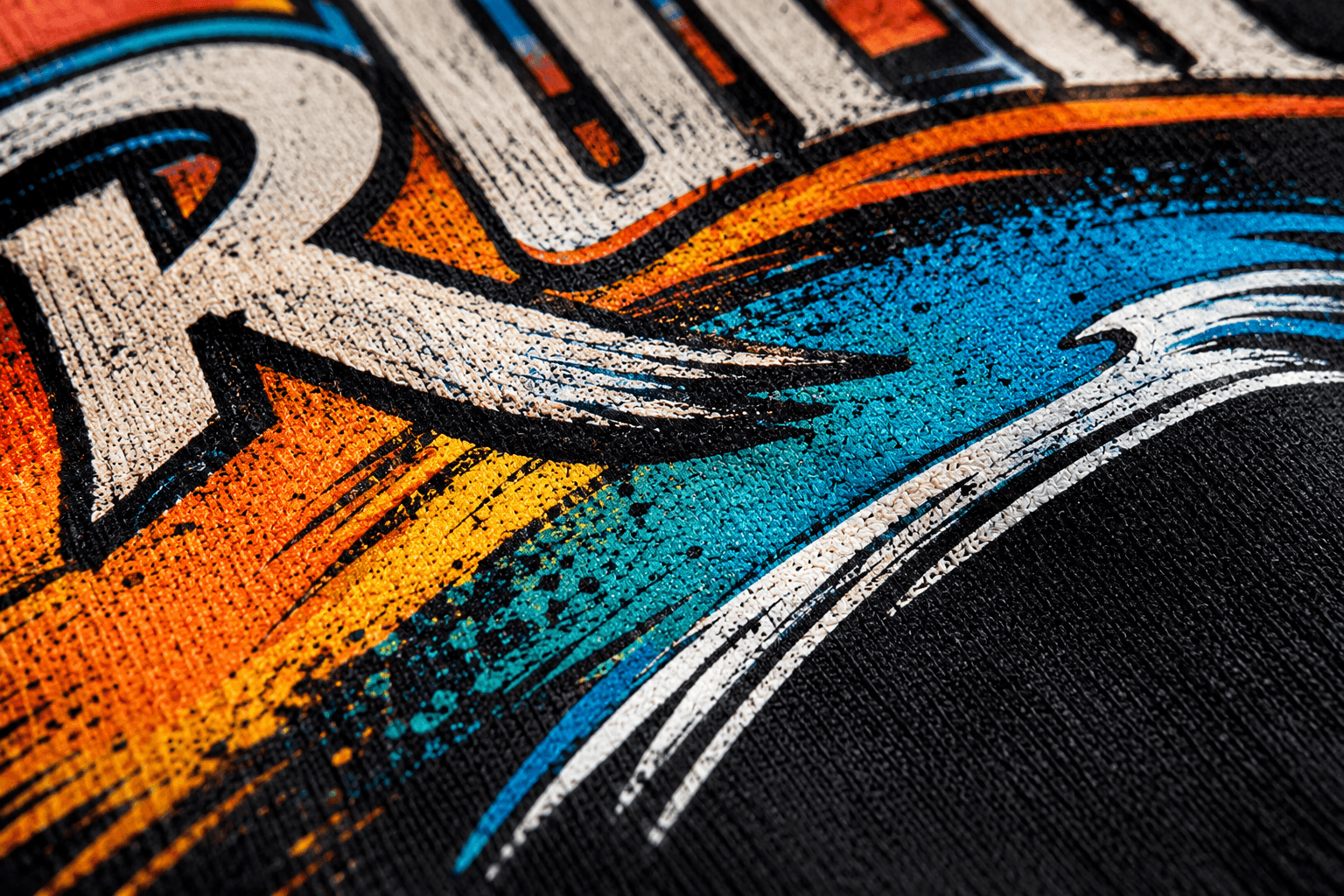 DTG print detail close-up